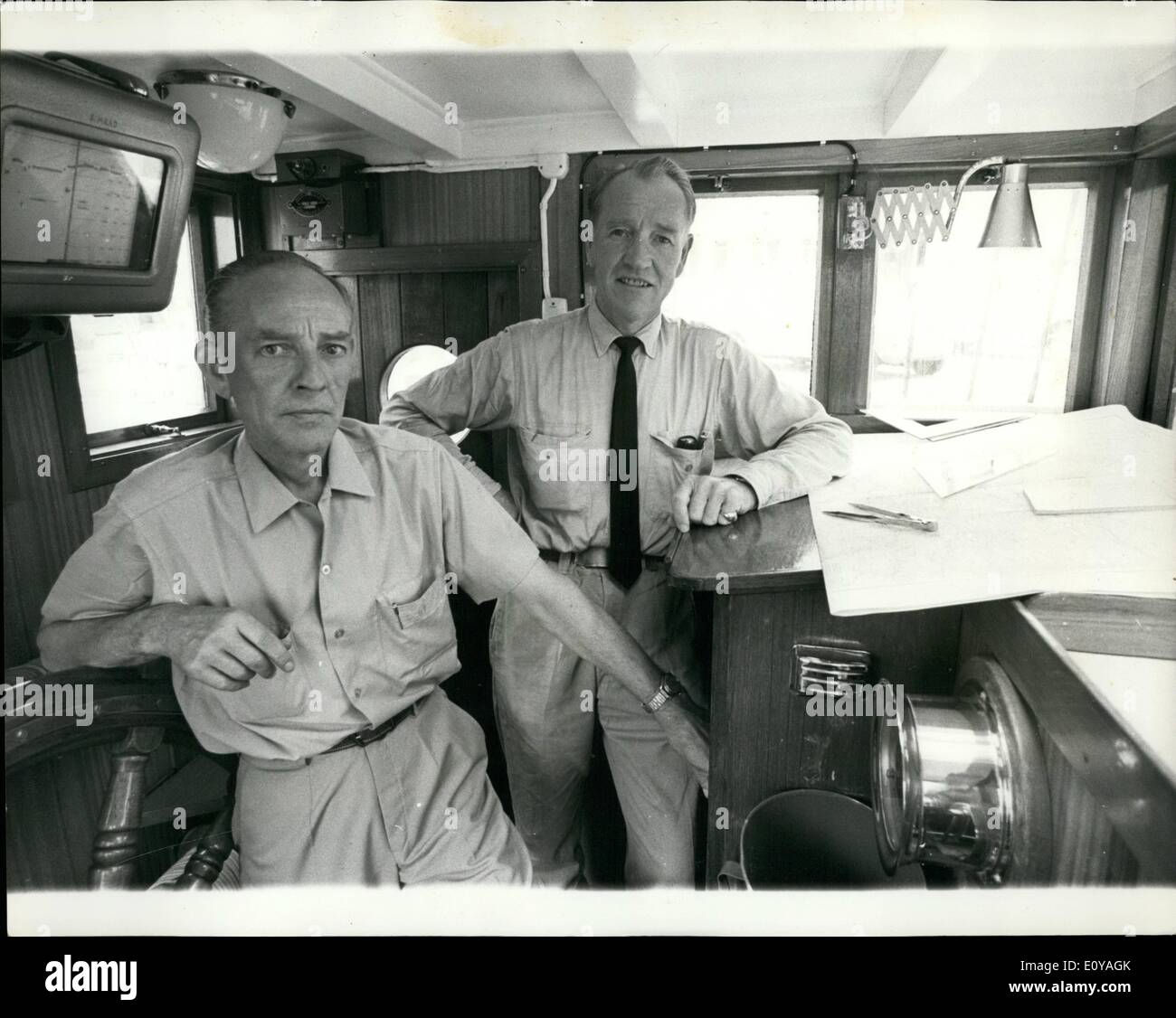 Septembre 09, 1969 - Le trois-mâts barque-goélette Regina Maris pour suivre l'itinéraire du capitaine Cook le trois-mâts barque-goélette Regina Maris quitte Plymouth demain pour suivre la route de Captain Cook's premier voyage pour l'Australie via le cap Horn. Elle va représenter officiellement Kongelig Norsk SailForening - Le Yacht Club royal norvégien - à Sydney pendant la célébration du bicentenaire de Cook en avril 1970. Ce voyage épique par Regina Maris sera un hommage au Capitaine Cook. Elle sera de retour à Plymouth via le cap de l'espoir - le total Goood voyage en à peu près 13 mois Banque D'Images