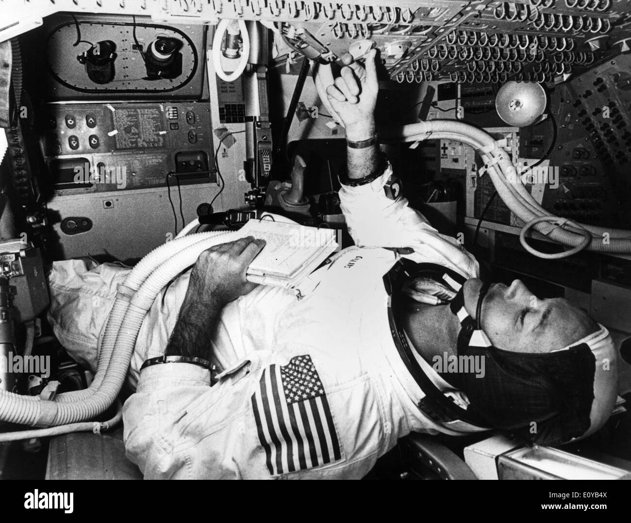 L'astronaute Michael Collins se prépare pour le vol Banque D'Images