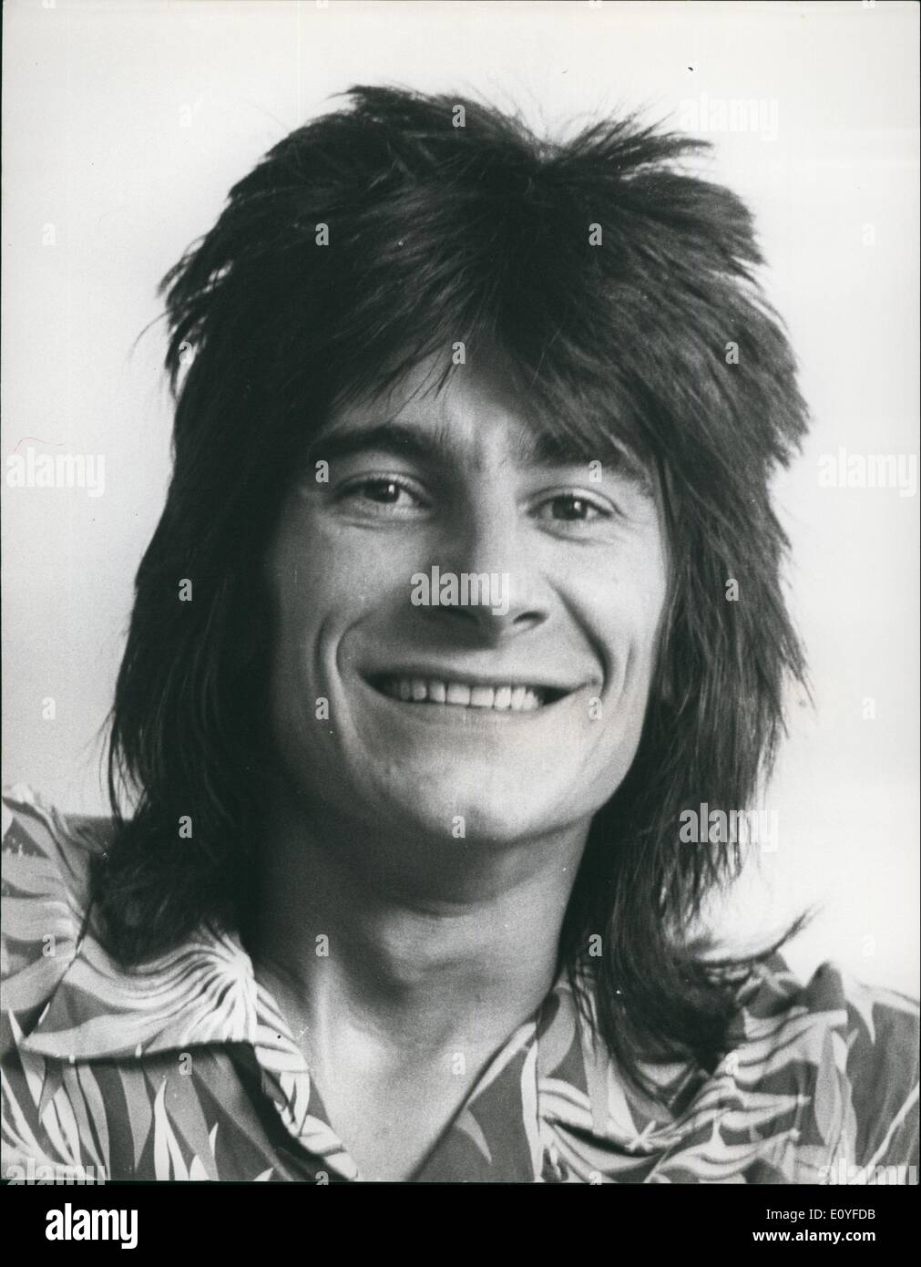 1 janvier, 1970 - Ronnie Wood, le guitariste avec les visages. Banque D'Images