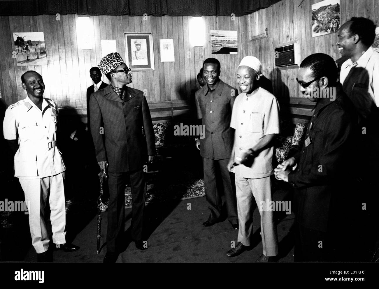 President mobutu sese seko Banque d'images noir et blanc Alamy