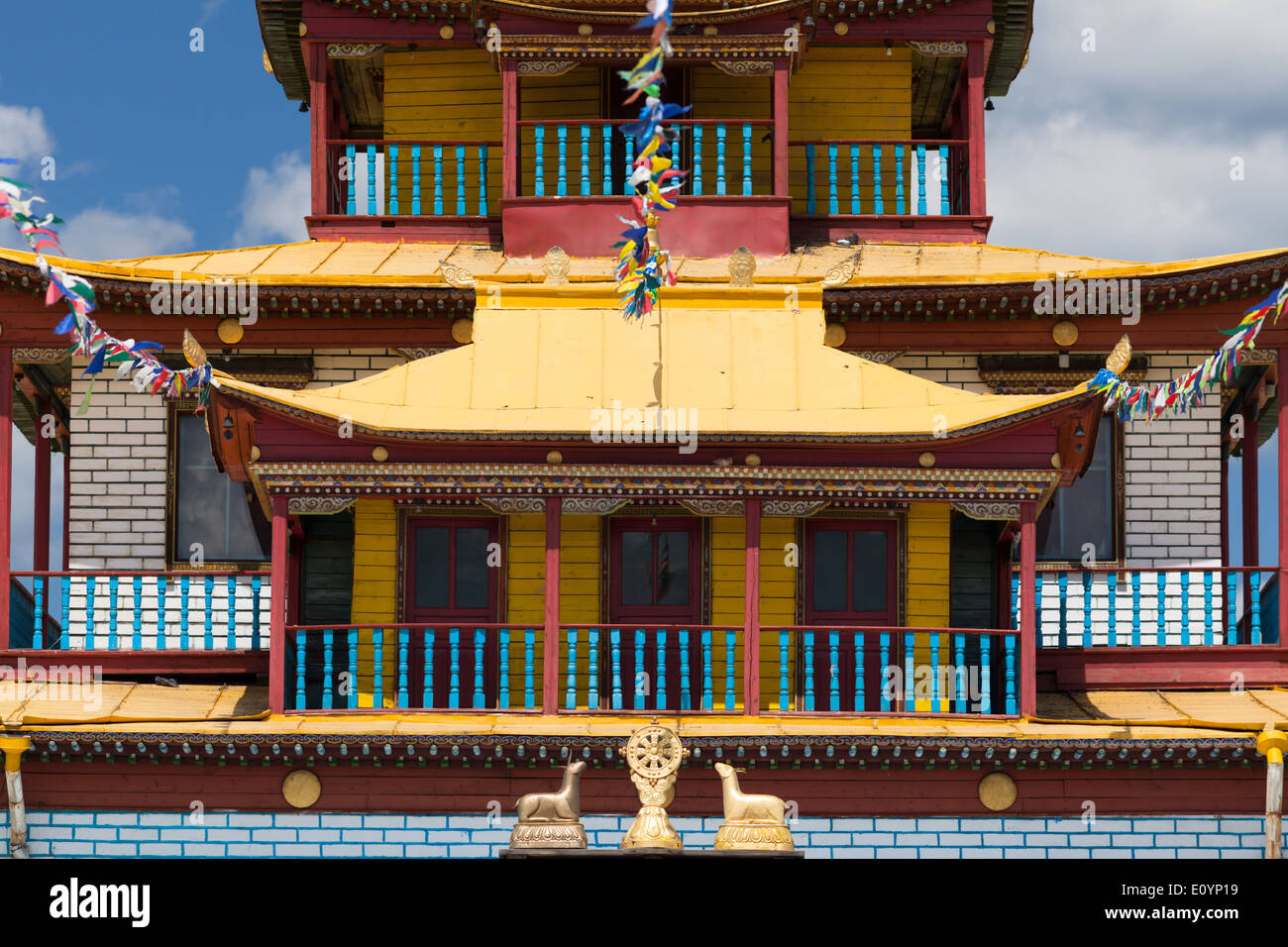 Partie de Sockshin-dugan - temple à Ivolginsky Datsan, Verkhnyaya Ivolga, Bouriatie, en Sibérie, Russie Banque D'Images