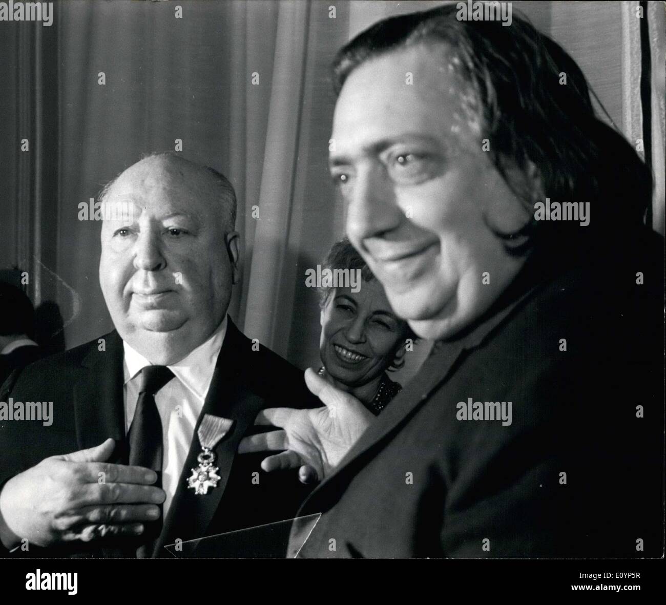 15 janvier 1971 - Le Secrétaire Général du cinéma français à la réception Banque D'Images