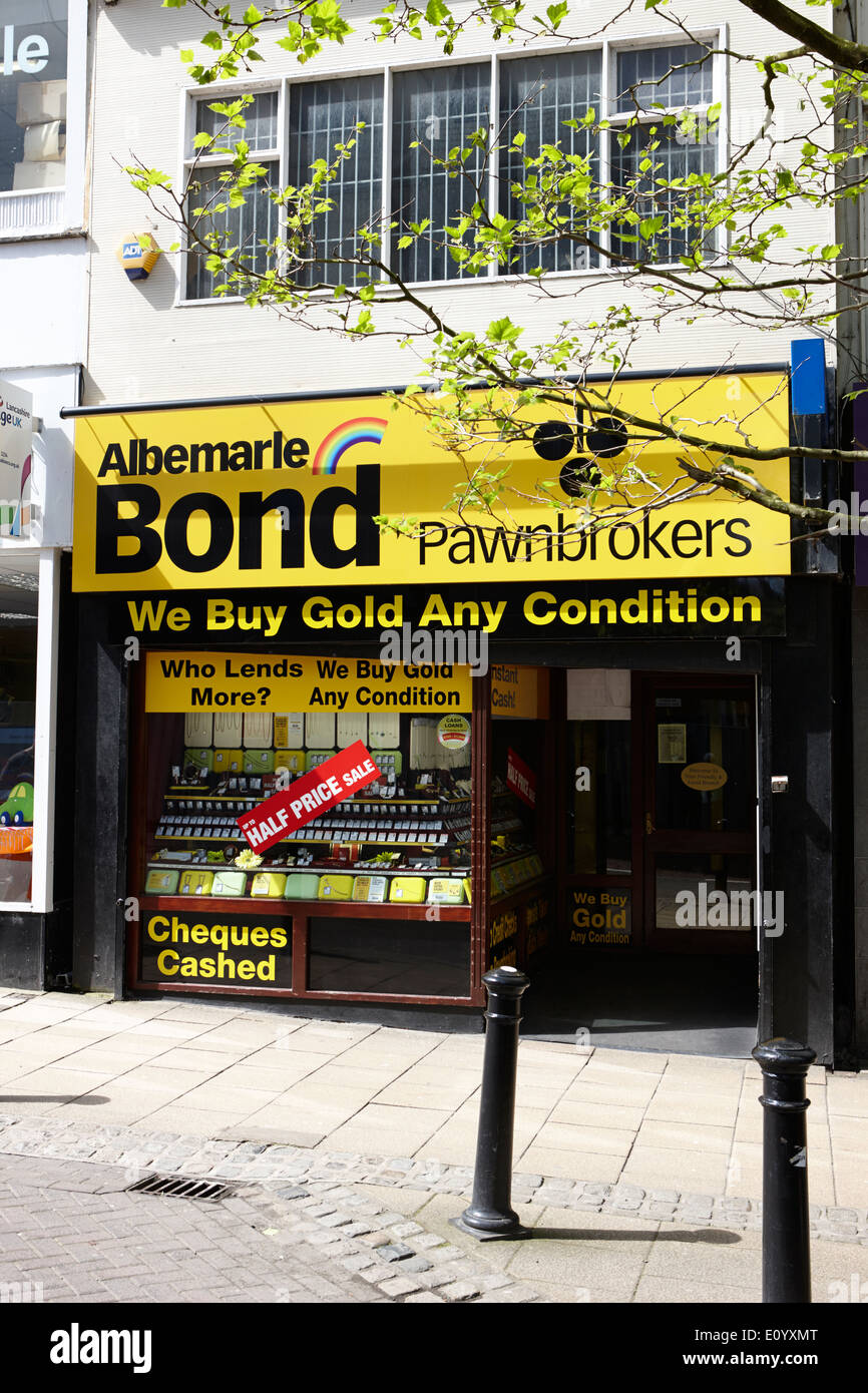 Albemarle à gage store Preston Lancashire UK Banque D'Images
