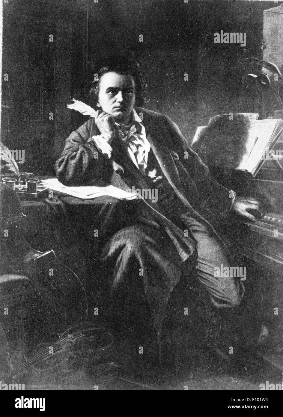 LUDWIG VAN BEETHOVEN était un compositeur et pianiste allemand. Banque D'Images