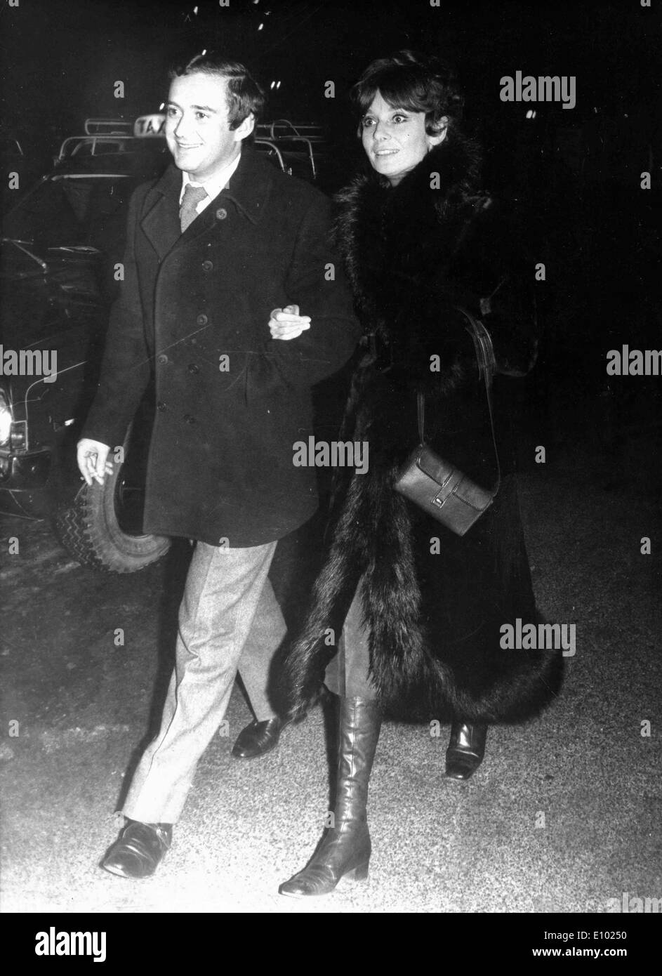 L'actrice Audrey Hepburn en vacances avec Andrea Dotti Banque D'Images