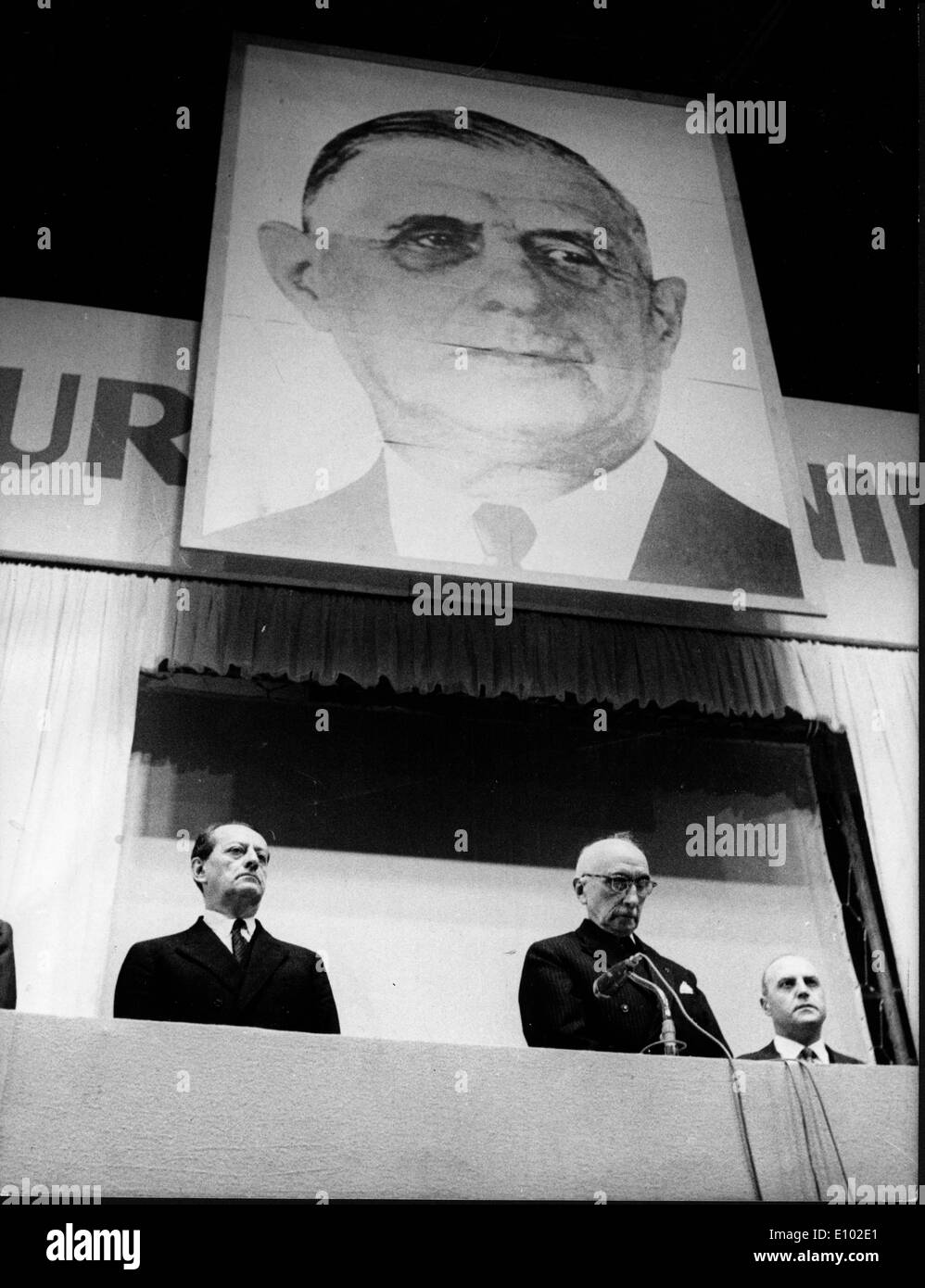 Le général Charles de Gaulle assiste à l'événement Banque D'Images