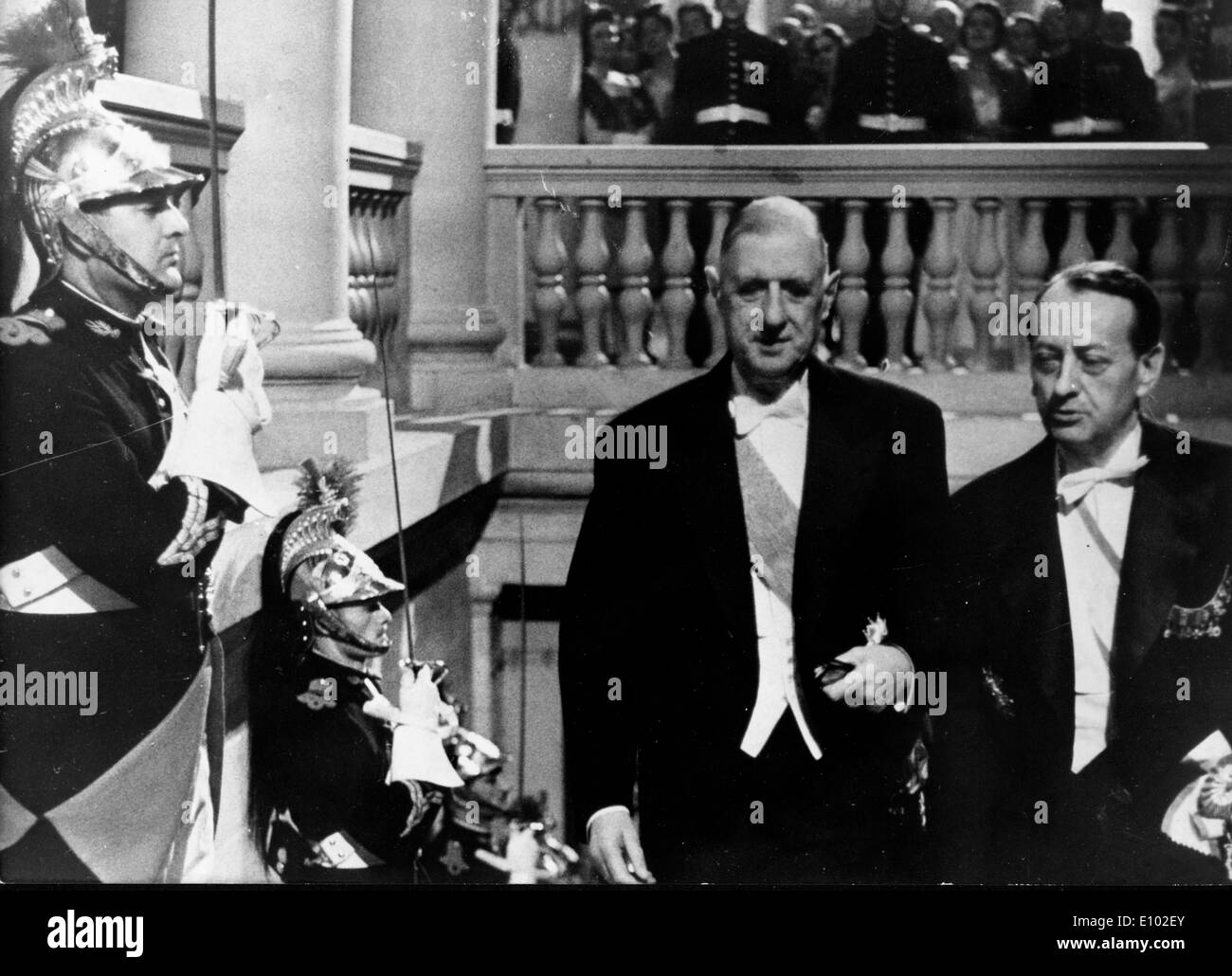 Le général Charles de Gaulle assiste à l'événement Banque D'Images