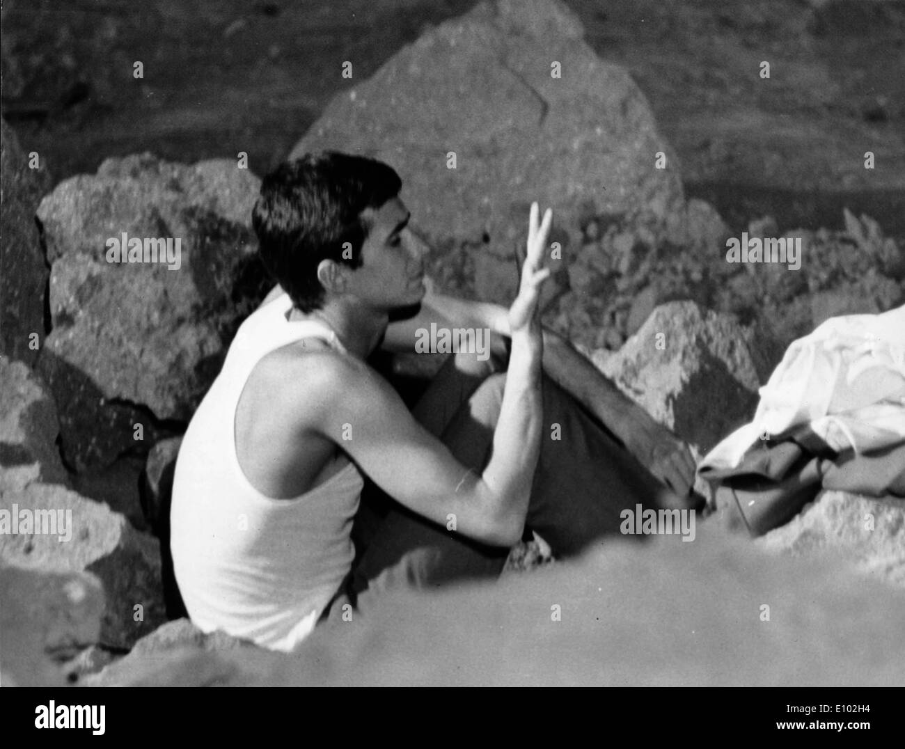 Acteur Anthony Perkins dans le film 'Le procès' Banque D'Images