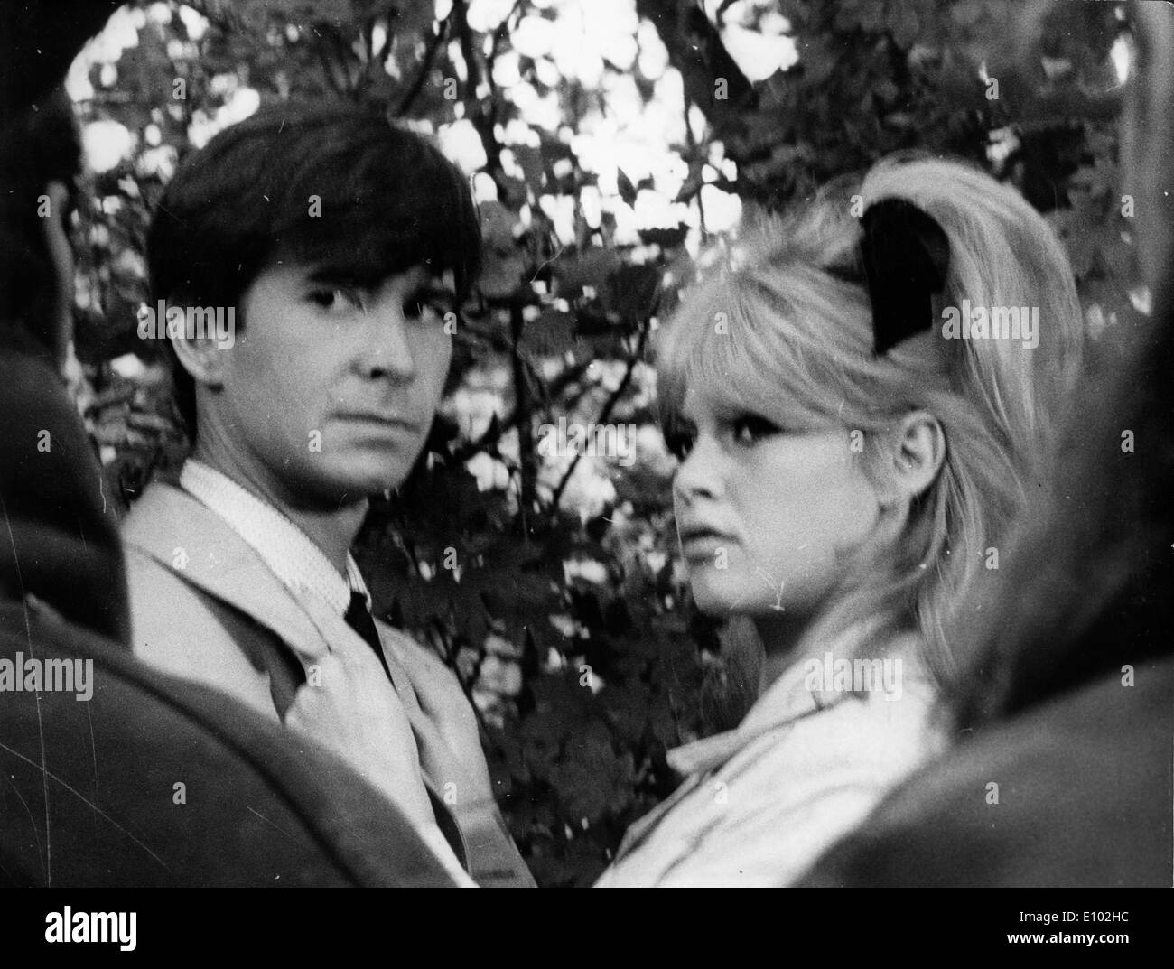 Acteurs Brigitte Bardot et Anthony Perkins dans la scène du film Banque D'Images