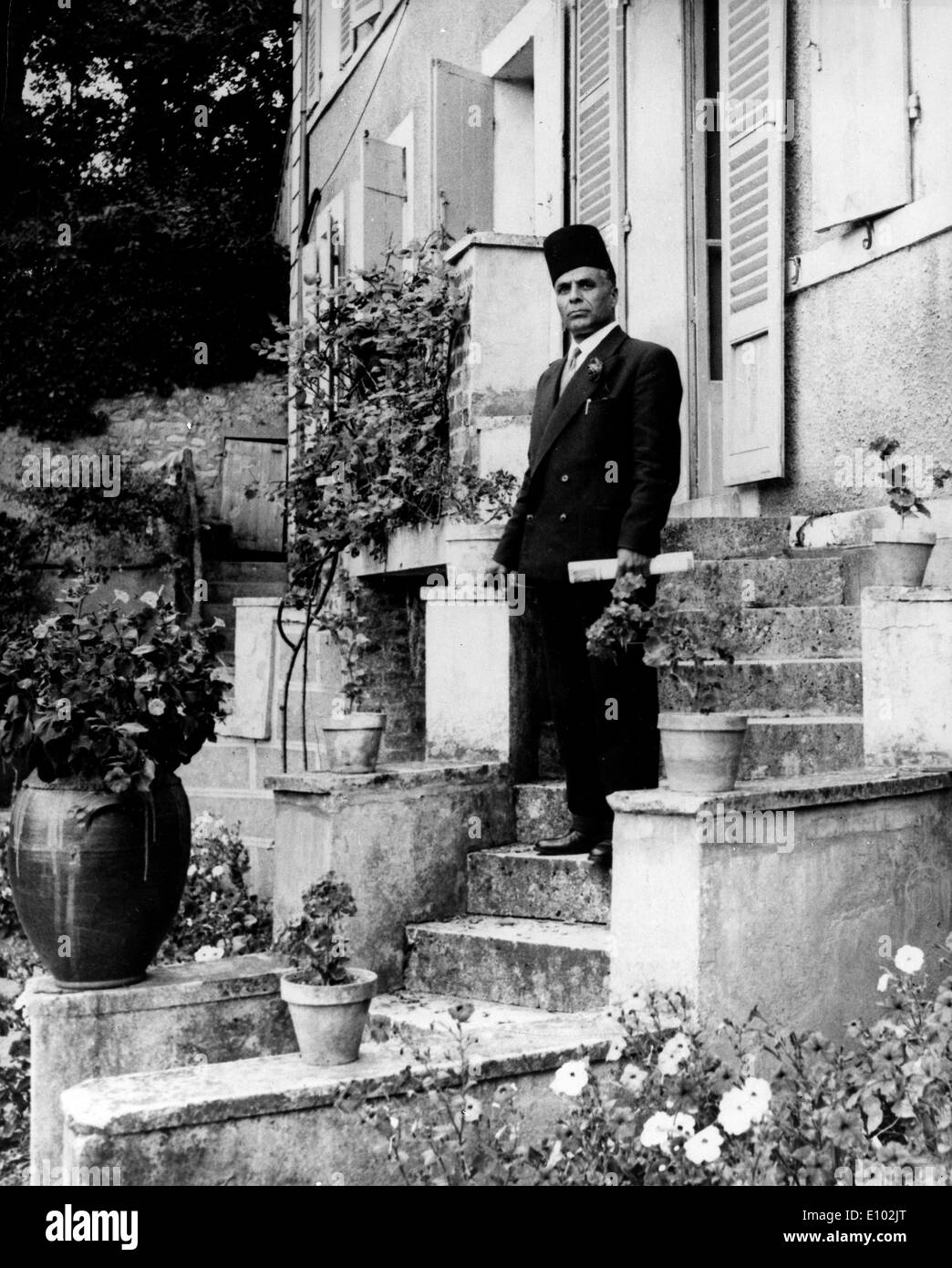 HABIB BOURGUIBA était un homme d'État tunisien, fondateur et premier président République de Tunisie 25 Juillet 1957 - 7 Nov 1987. Banque D'Images