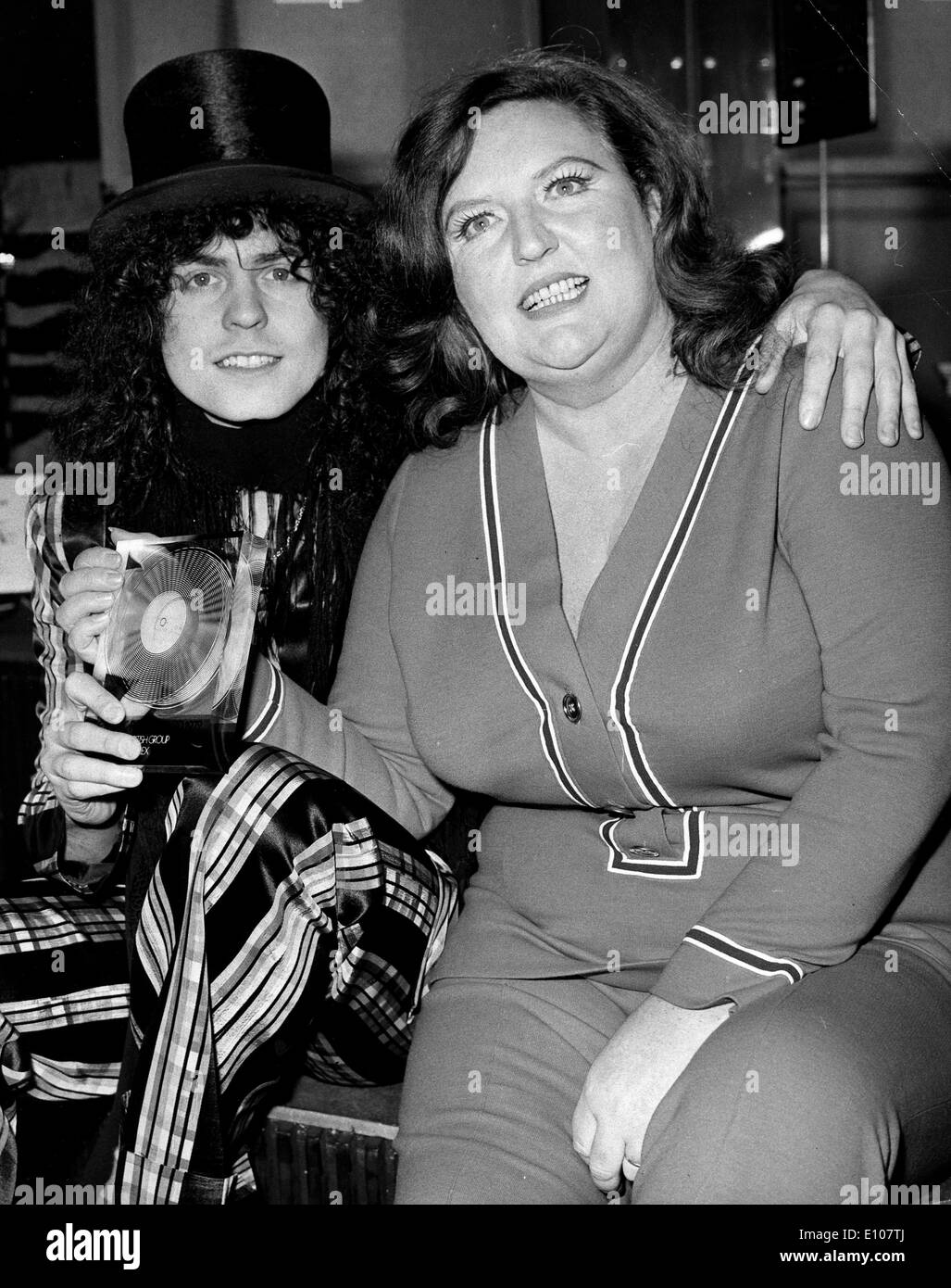 Musicien marc Bolan avec Janet Webb Banque D'Images