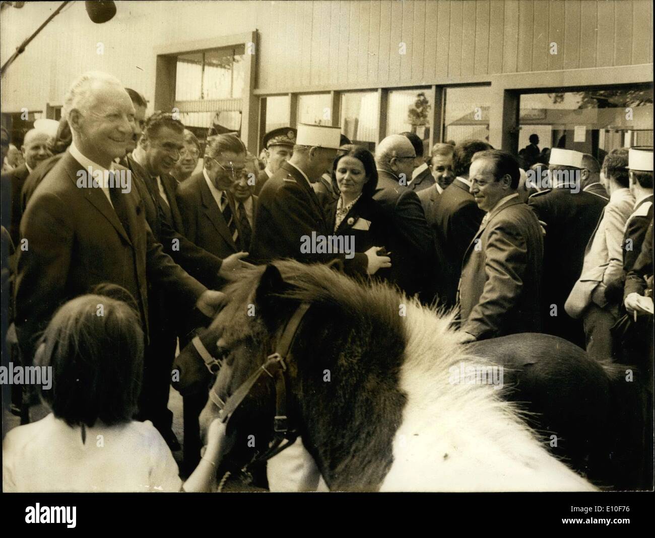 Septembre 08, 1972 - Pierre Messmer ouvre la Foire de Strasbourg Banque D'Images