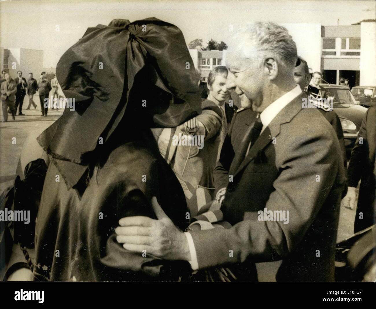 Septembre 09, 1972 - Pierre Messmer en Alsace Banque D'Images