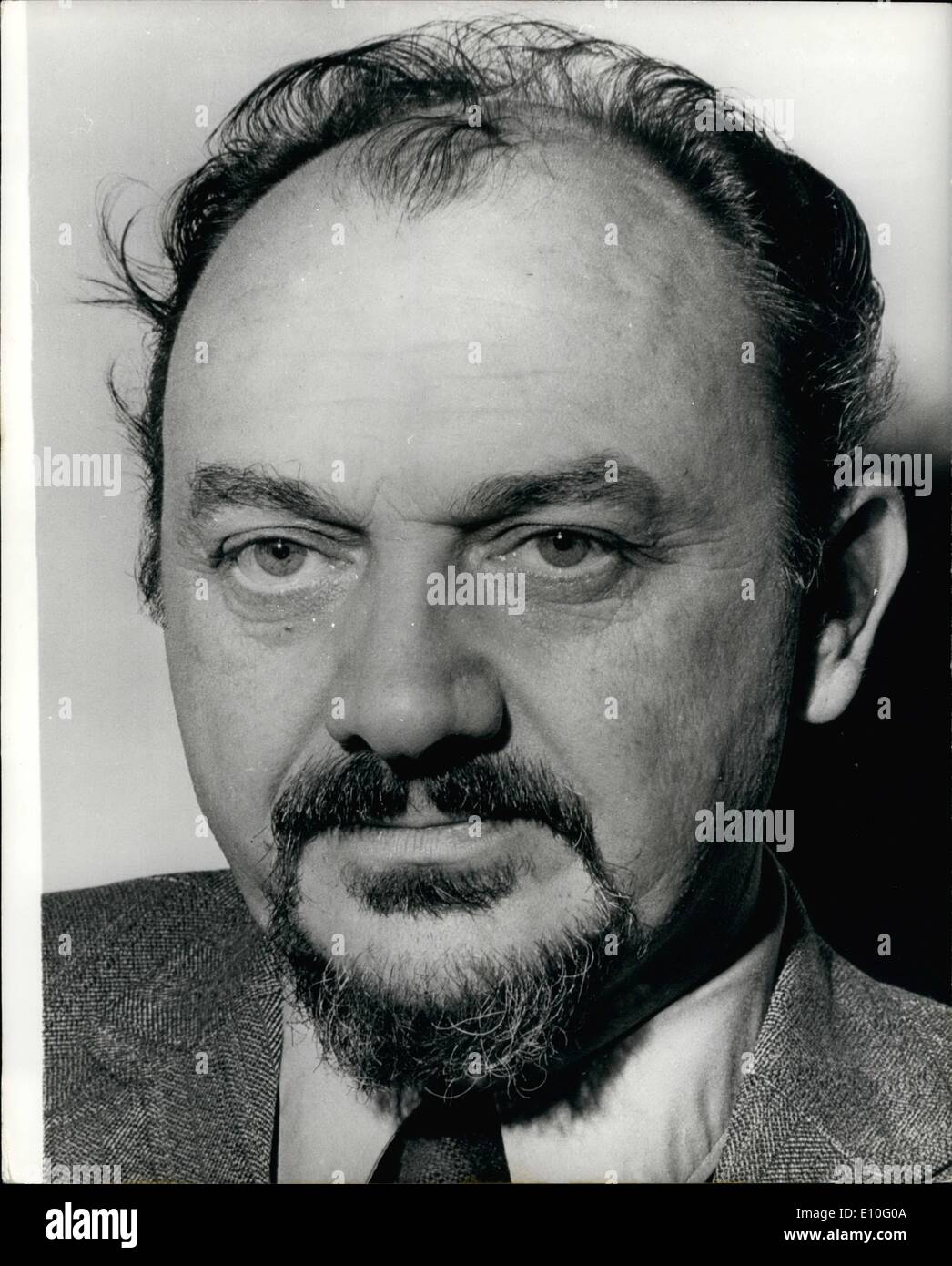 10 octobre 1972 - Le nouveau Premier ministre danois. Photo montre Anker Joergensen, 50, qui a été élu comme nouveau Premier Ministre du Danemark, à la suite de la démission de Jans Otto Krag, mardi. Banque D'Images