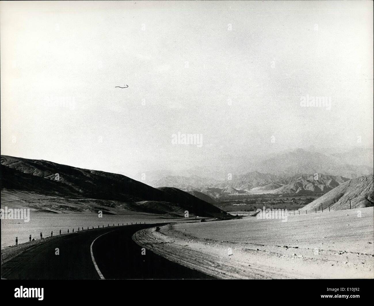 Le 12 décembre 1972 - L'ensemble de l'Amérique du Sud Panamericana traverse : Lima Pérou Le panameriana l'autoroute traverse toute l'Amérique du Sud, Banque D'Images