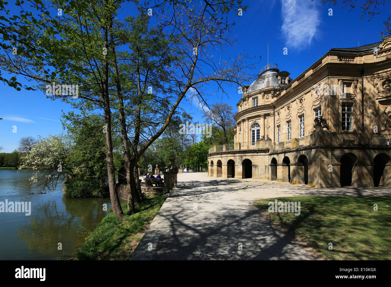 Seeschloss Monrepos am Eglosheimer Voir à Ludwigsburg, Bade-Wurtemberg Banque D'Images