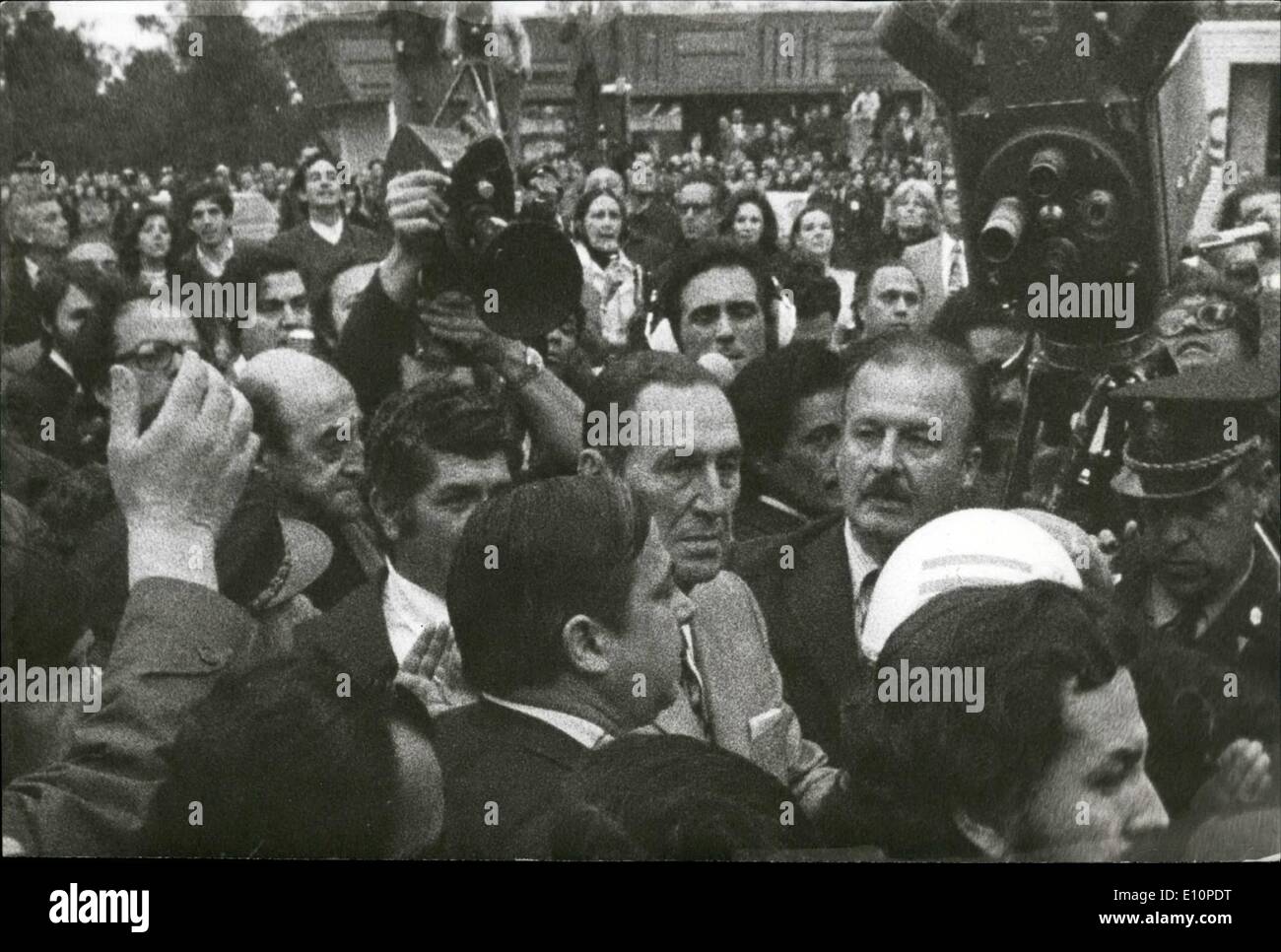 Septembre 09, 1973 - Funérailles de chef syndical Jose Rucci tués par des terroristes extrémistes de gauche. Banque D'Images