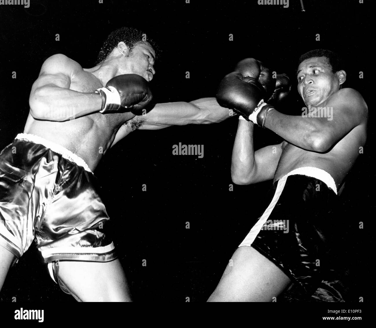 Le boxeur britannique JOHN CONTEH, gauche, et VINCENTE RONDON lutte à Wembley Banque D'Images