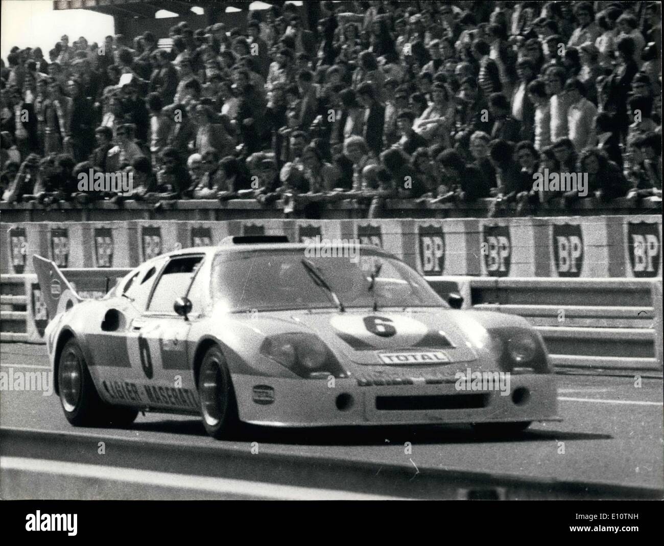 25 mars 1974 - Guy Chasseuil Gagnante du Ligier-Maserati dans 24 Heures du Mans le SST. Banque D'Images