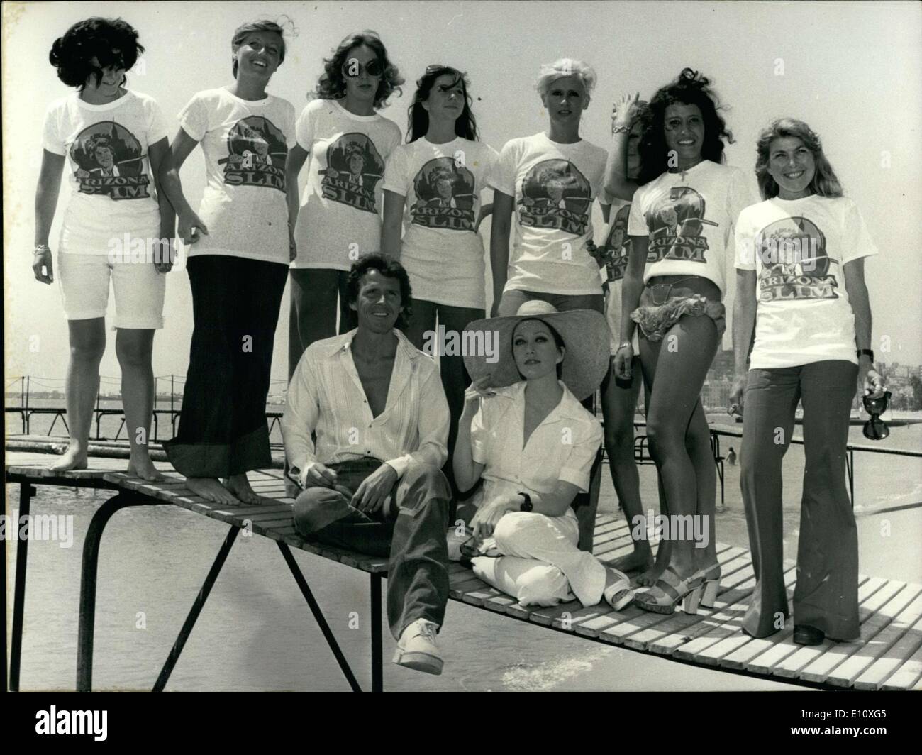 15 mai 1974 - Paul McGregor et Barbara Chase à Cannes Banque D'Images