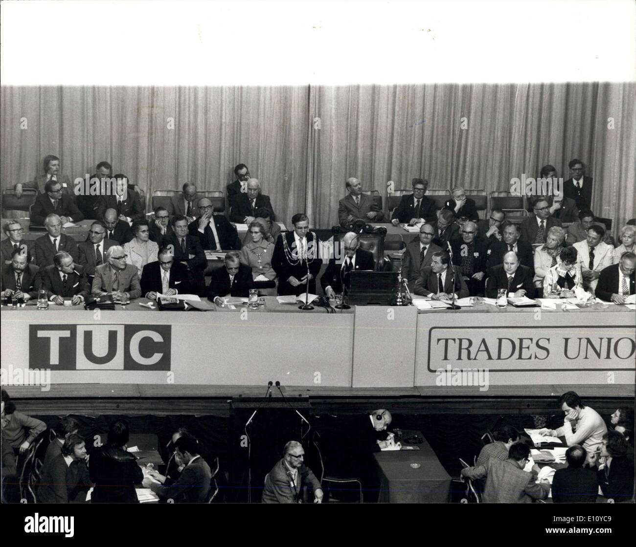 02 septembre 1974 - Ouverture de Trades Union Congress à Brighton:Le Trades Union Congress 1974 a ouvert ses portes aujourd'hui à la Coupole, Brighton. Banque D'Images