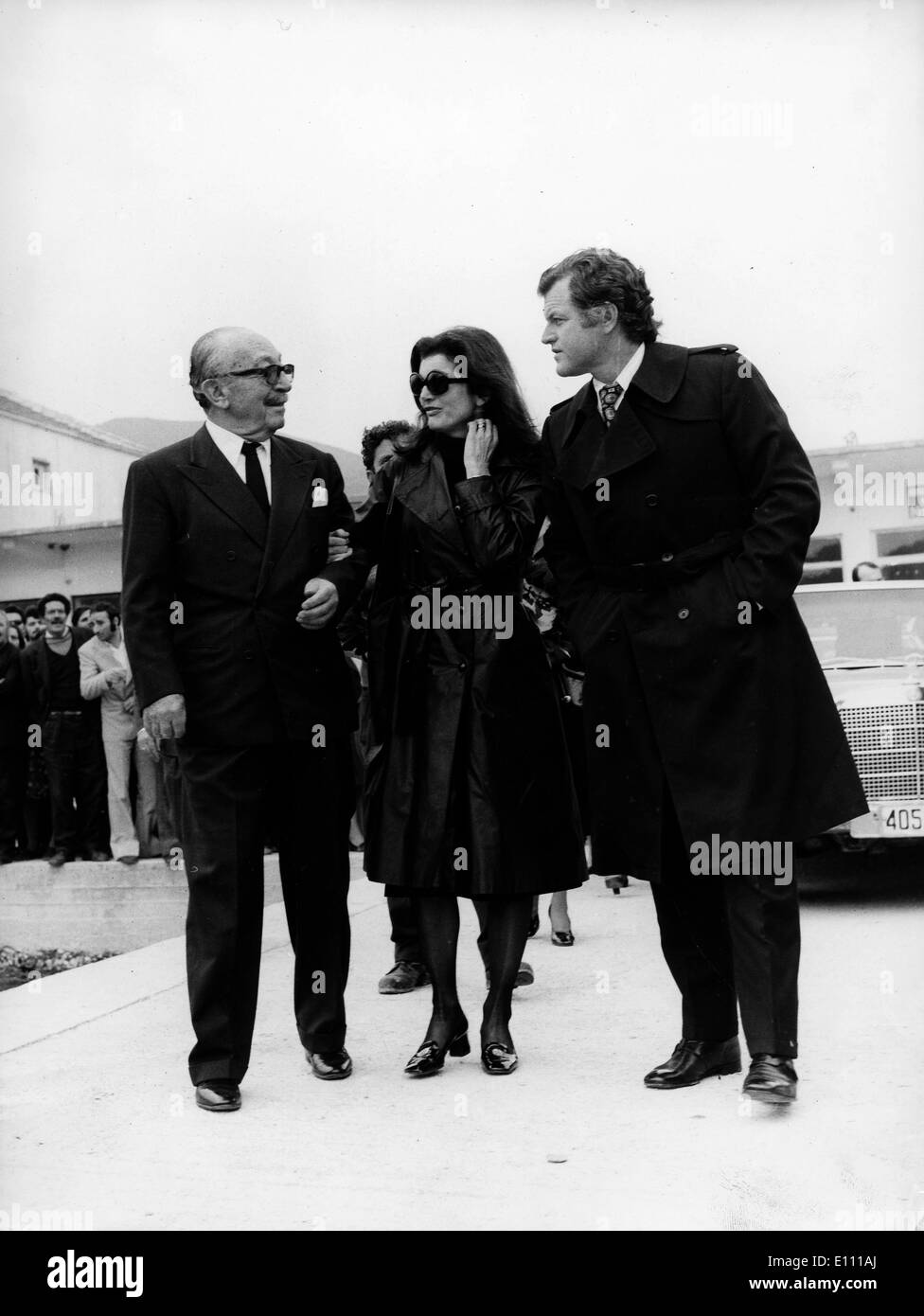 La Première Dame Jackie Kennedy Onassis avec Edward Kennedy Banque D'Images