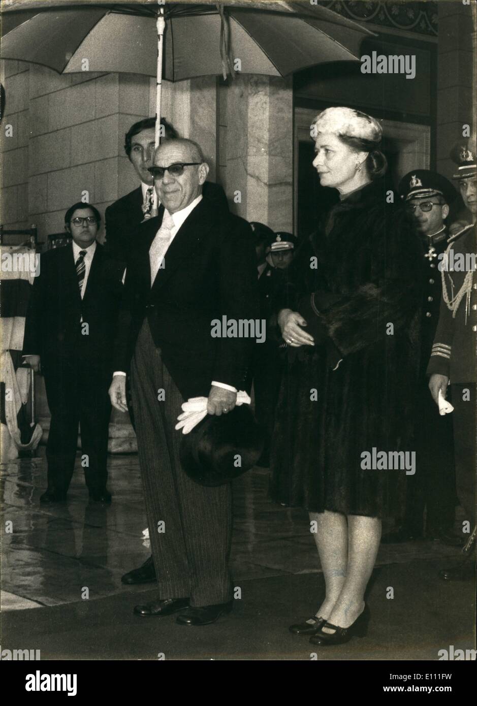 01 janvier 1975 - Michael Stassinopoulos président grec. Banque D'Images