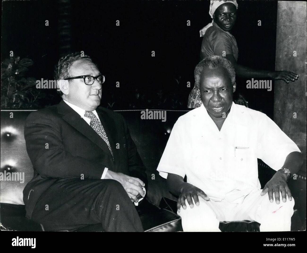 Avril 04, 1976 - Kissinger en Tanzanie avec Nyerere : de graves différences peuvent exister entre la Tanzanie affaires p Banque D'Images