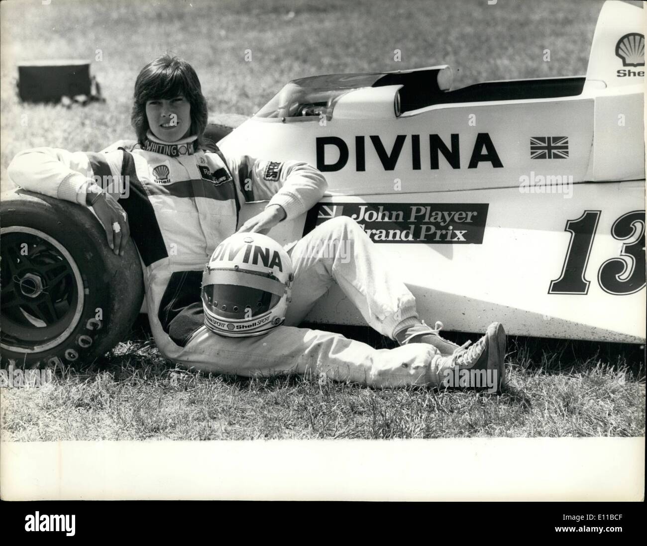 Juillet 07, 1976 - Divina entre John Player Grand Prix de Brands Divina âgé de 29 ans qui a été une fois capitaine de l'équipe olympique féminine de la Grande-Bretagne Banque D'Images