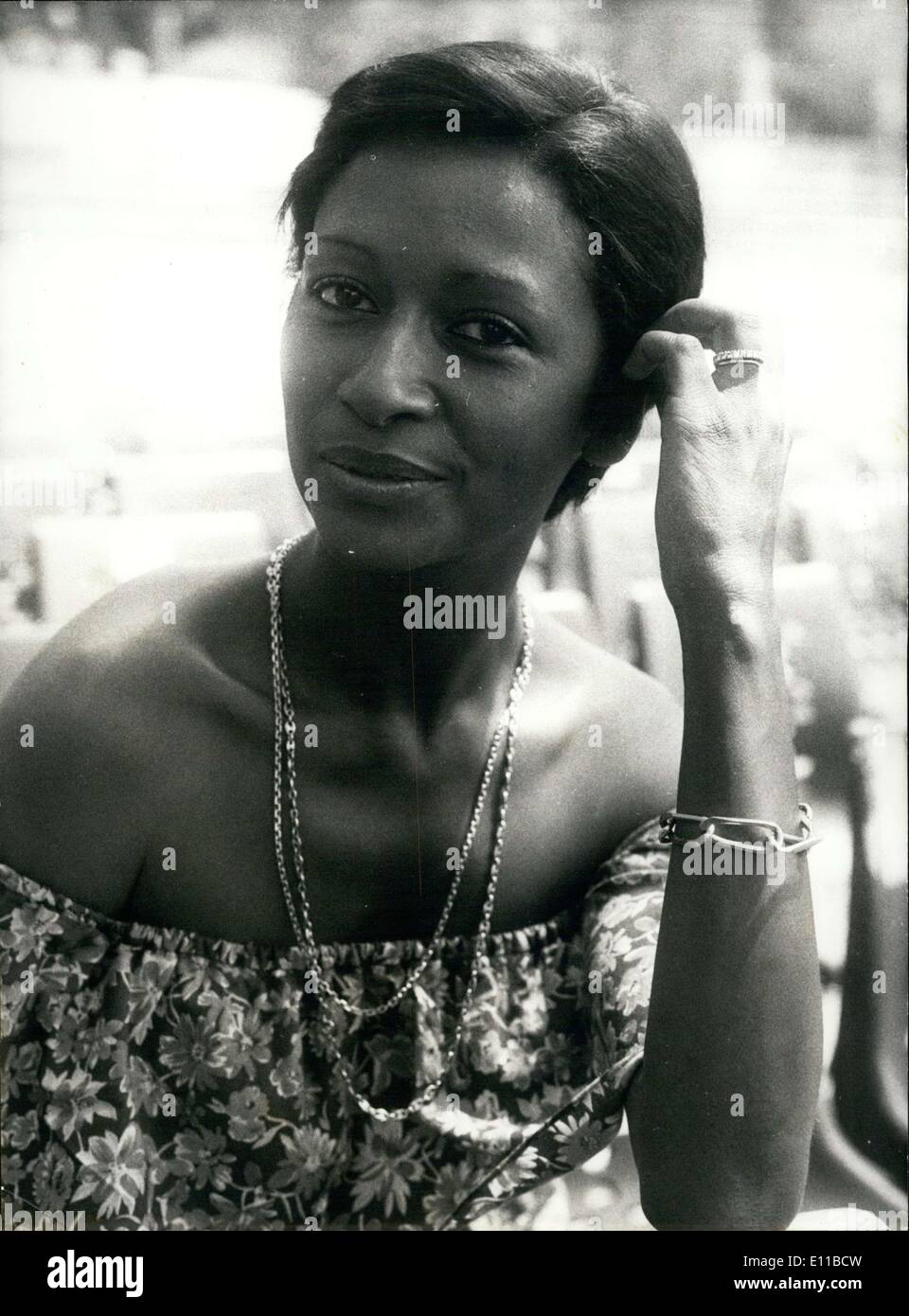 Juillet 08, 1976 - Né en Martinique, speakerine est devenu un modèle de Catherine Harley à Paris et plus tard a d'agir. Banque D'Images