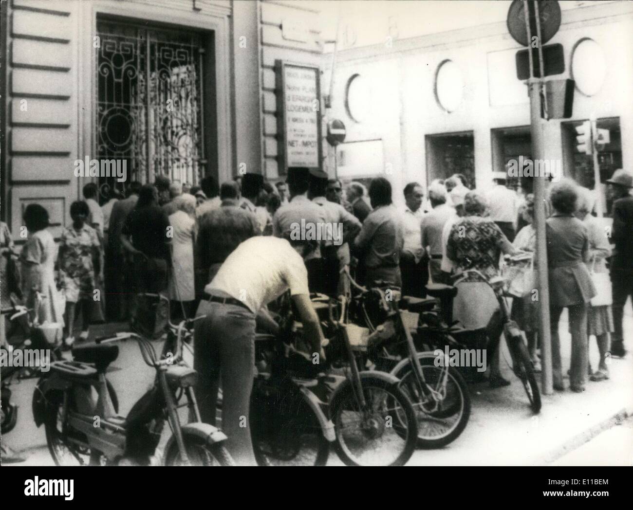 Juillet 20, 1976 - Hold-up du siècle 50 millions de francs Banque volés Nice Banque D'Images