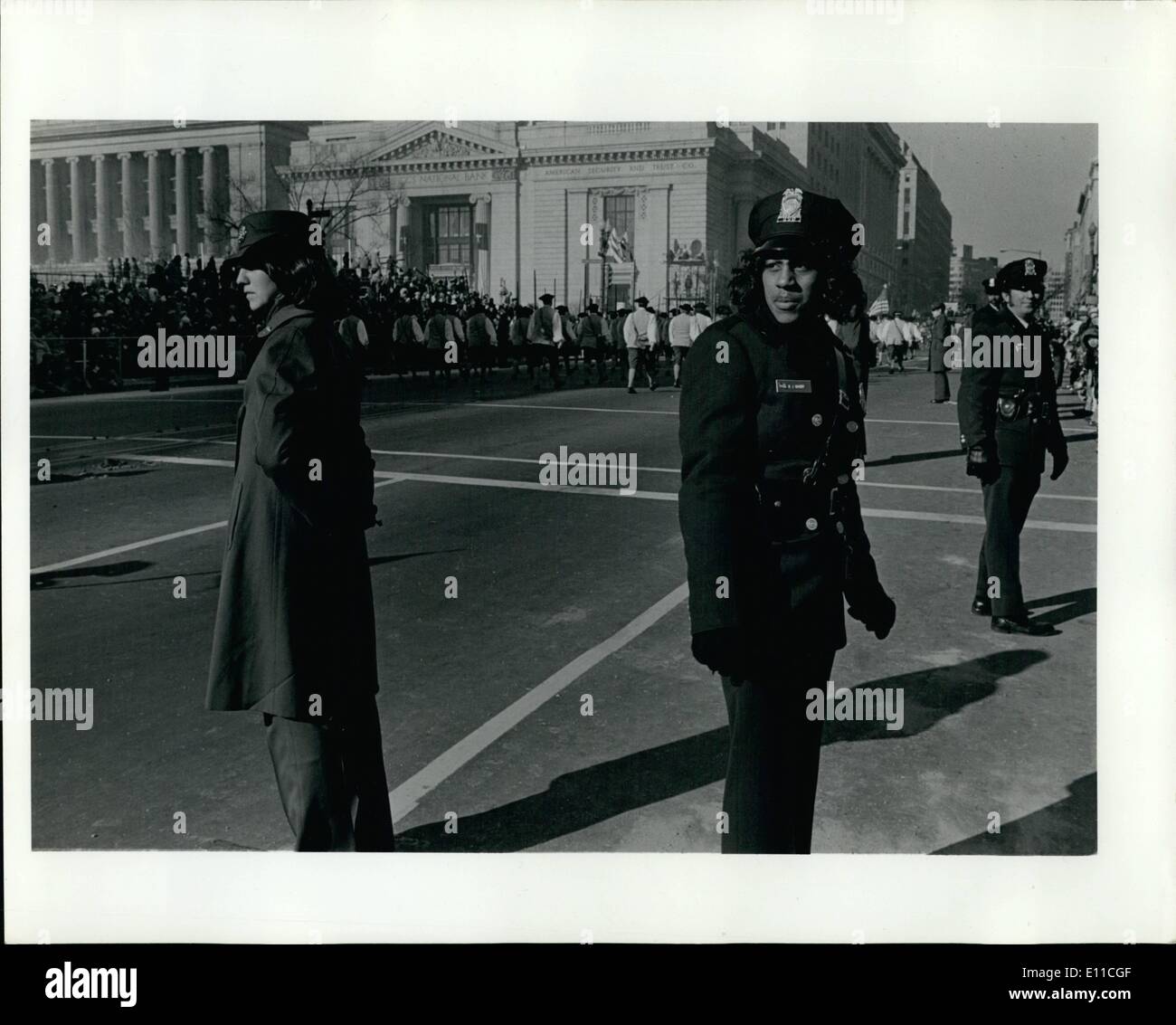 01 janvier 1977 - Les Femmes de la Police Inauguration Carter. Banque D'Images
