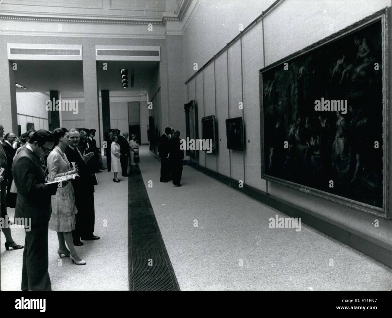 Juin 06, 1977 - Rubens' Exposition - Musée des beaux-arts d'Anvers à gauche : La Reine Fabiola de Belgique. Banque D'Images