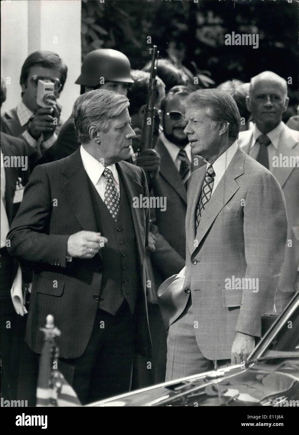 Juillet 17, 1978 - le chancelier Helmut Schmidt et le président Jimmy Carter à Bonn ESS.co Banque D'Images