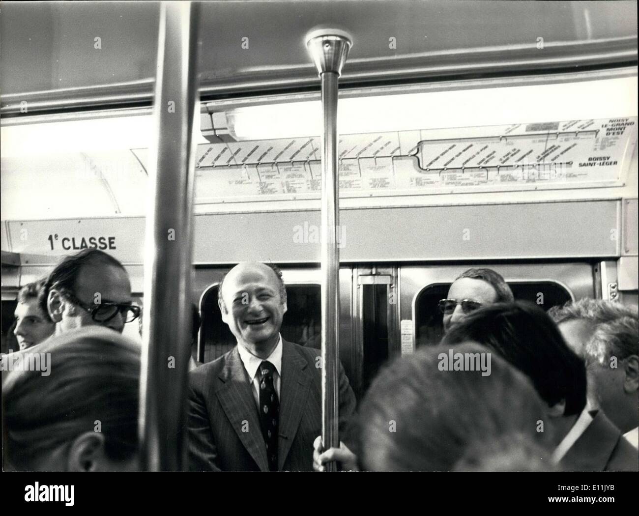25 août 1978 - Le maire de New York Edward Koch sur le métro de Paris Banque D'Images