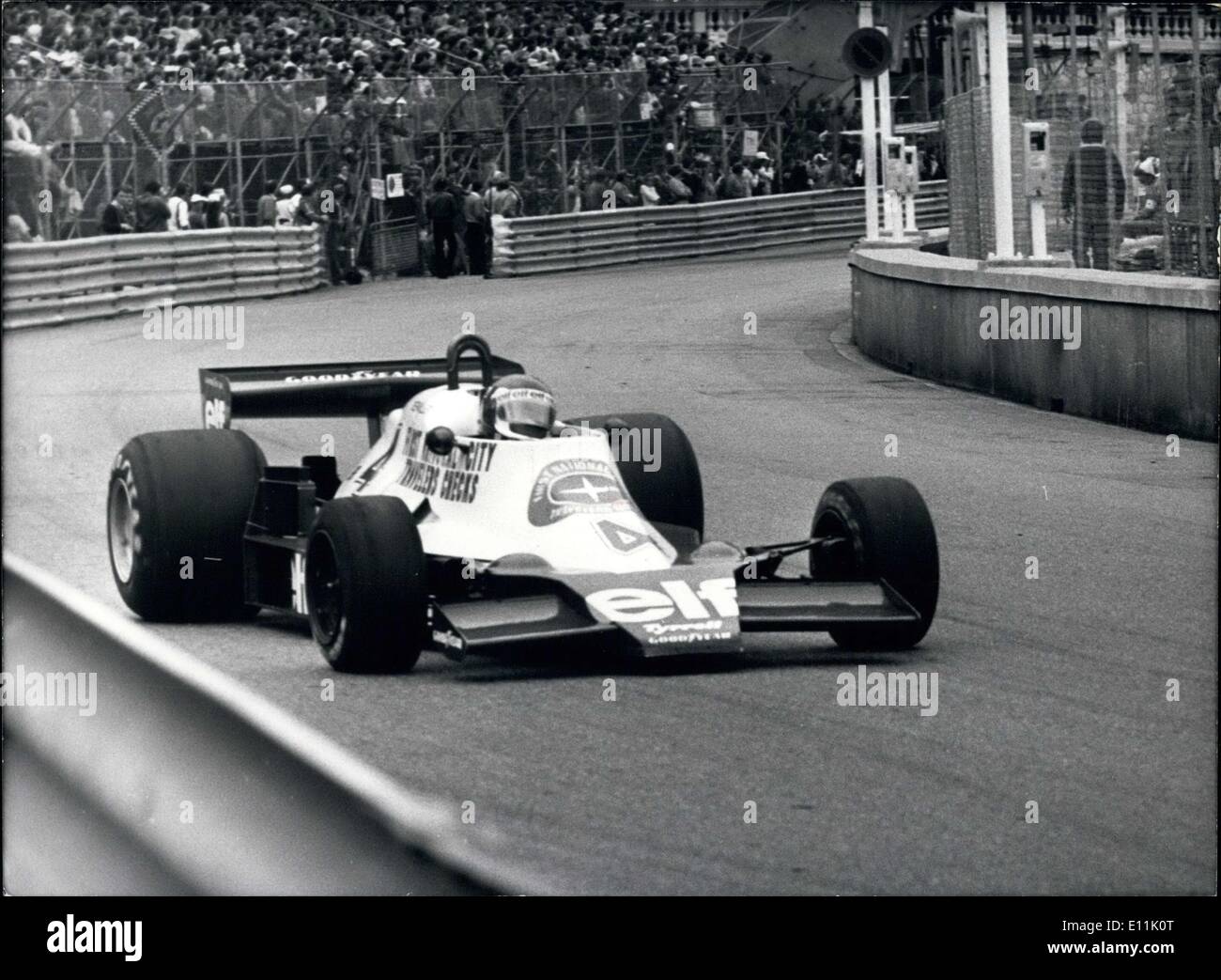 Mai 08, 1978 - France's Patrick Depailler dans le Grand Prix de Monaco Banque D'Images