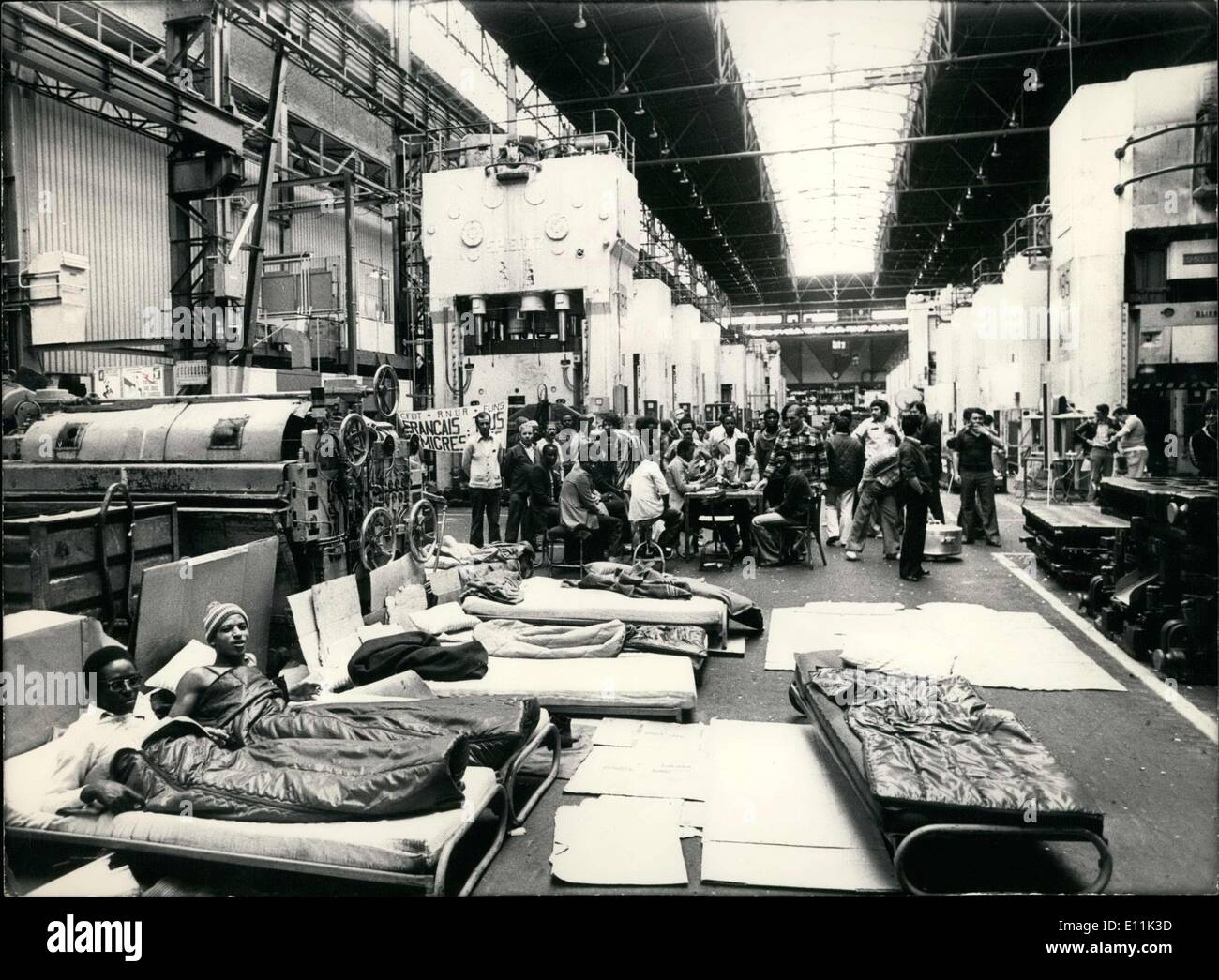 Juin 05, 1978 - Les travailleurs en grève des usines Renault occupent l'usine Banque D'Images