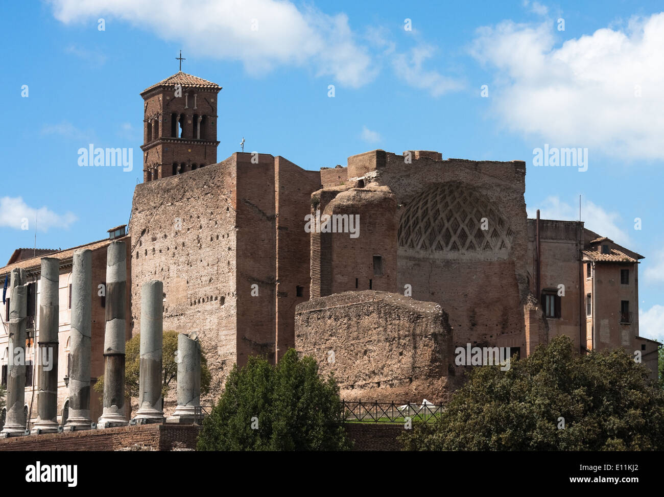 Vénus der Tempel und der Roma, Forum Romanum, Rom, Italie - Temple de Vénus et Rome, Forum Romain, Rome, Italie Banque D'Images