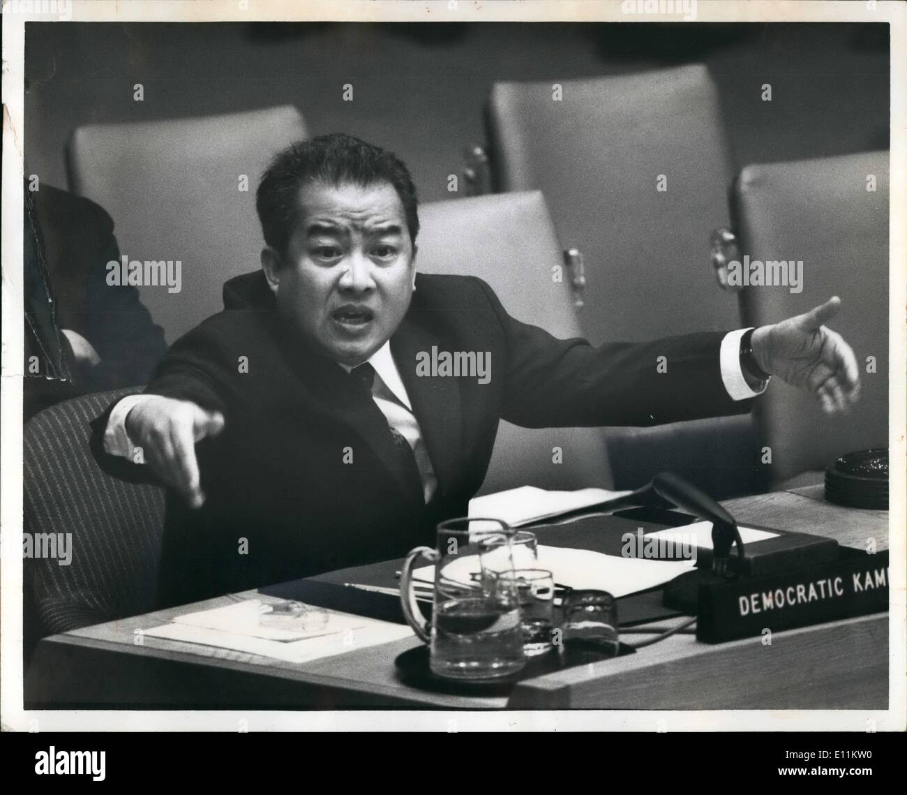 01 janv., 1979 - Sihanouk au Conseil de sécurité de l'ONU. Banque D'Images