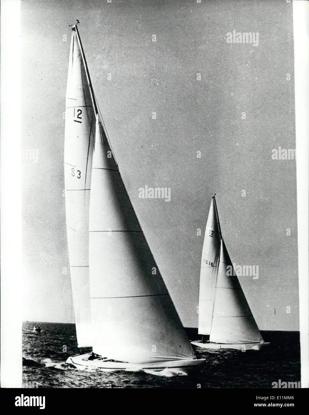 11 novembre 1978 - Suède's Challenger pour l'America's cup 1980 : Tout est apparemment clair maintenant pour au moins un Challenger suédois à l'America's cup en 1980. Depuis que le New York Yacht Club en 1850, a effectué la tasse accueil d'Angleterre, elle a été jalousement préservée de challengers. En 1977, la Royal Society à Göteborg avec français et australien des sociétés à émis des défis, en vain. La tasse est resté à New York. Pour l'année prochaine, le ''LA'' skipper verige et designer Pelle Patterson, ouverture d'un nouveau swing sur les Américains Banque D'Images