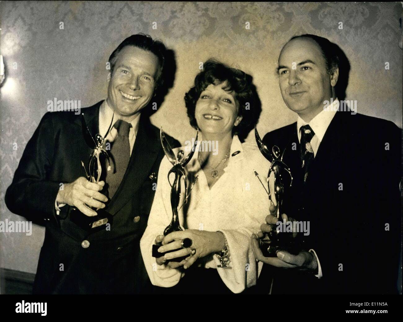 15 déc., 1978 - Piat a remporté pour son rôle dans ''temps d'ame, l'année prochaine''. Pacome a remporté pour son rôle dans ''Enseigne-moi Céline''. Roux a gagné pour Banque D'Images