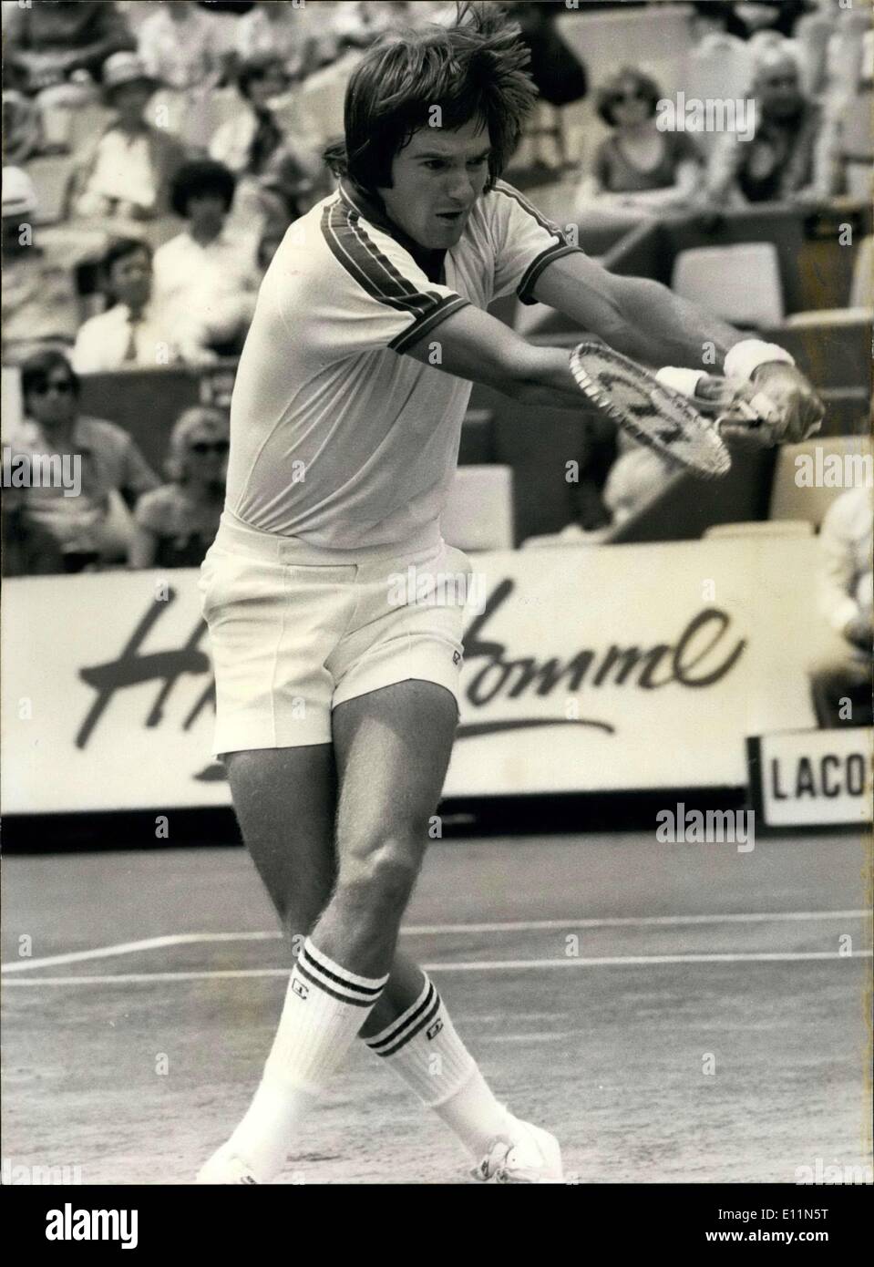 Juin 07, 1979 - America's Jimmy Connor à l'Open de France Banque D'Images
