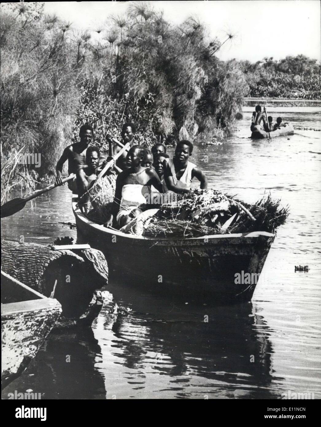 Juin 22, 1979 - les réfugiés de l'Ouganda au Soudan : Depuis le renversement de l'ancien président Amin Ida de l'Ouganda, des milliers de Banque D'Images