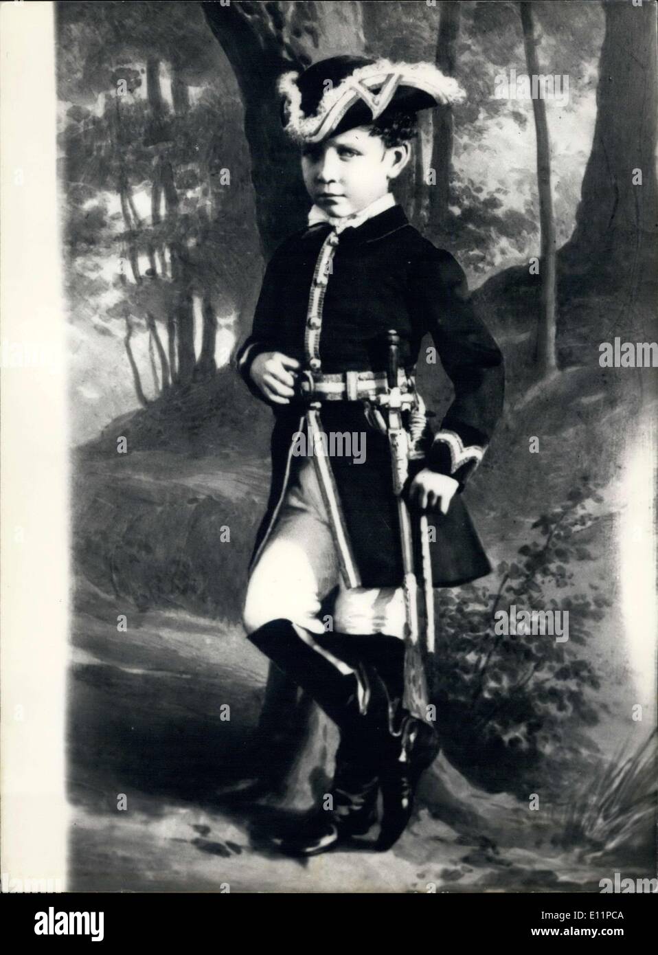 28 mai 1979 - Enfant Prince Impérial Portrait en uniforme Banque D'Images