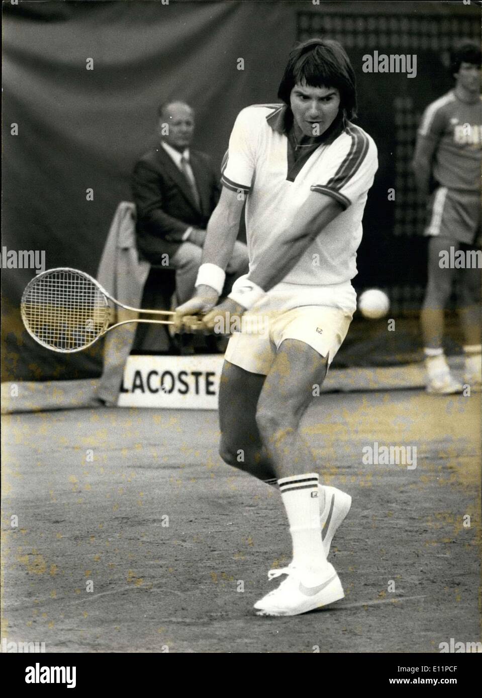 30 mai 1979 - America's Jimmy Connors à l'Open de France Banque D'Images