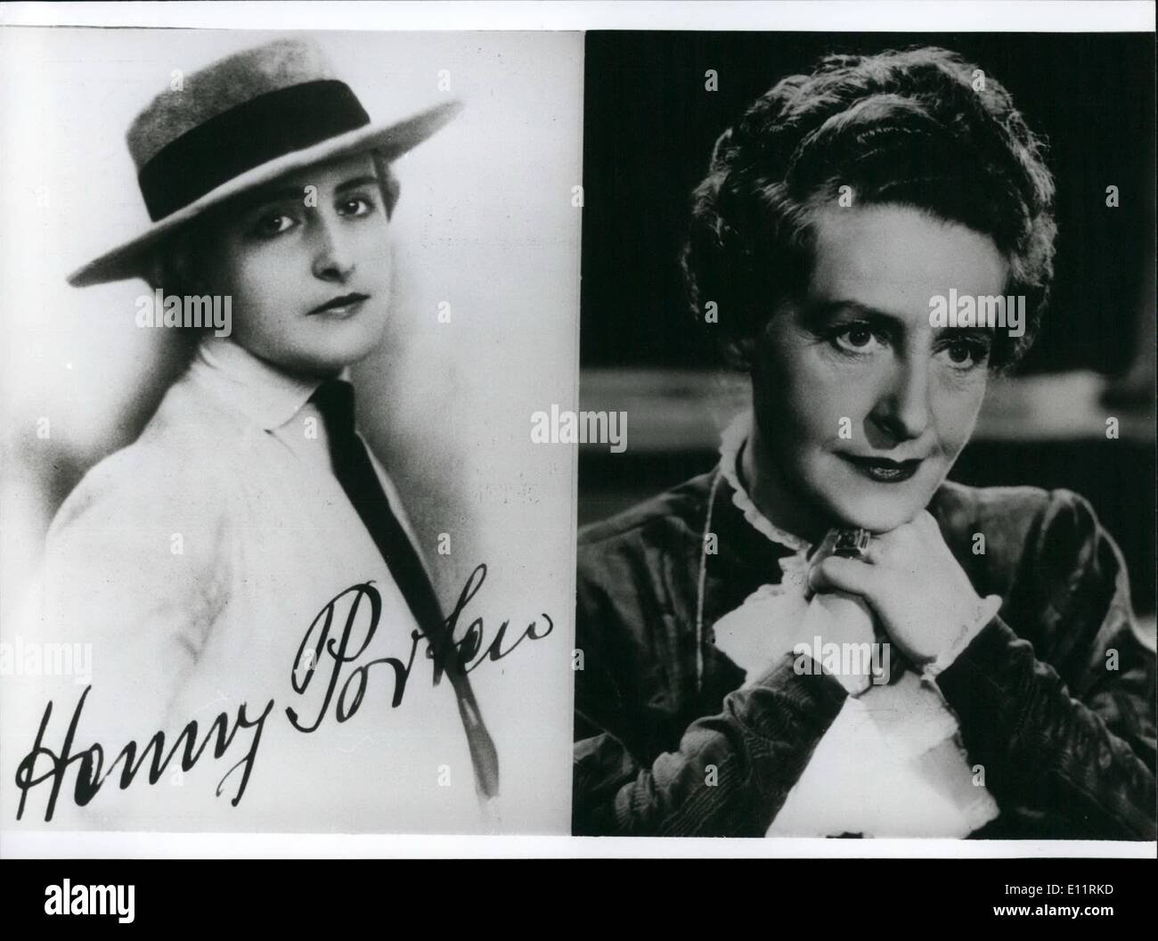 01 janvier 1980 - anniversaire de Henny Porten, le film muet également avoir eu ses super stars !  : L'un d'eux était sûrement Henny Porten. Banque D'Images