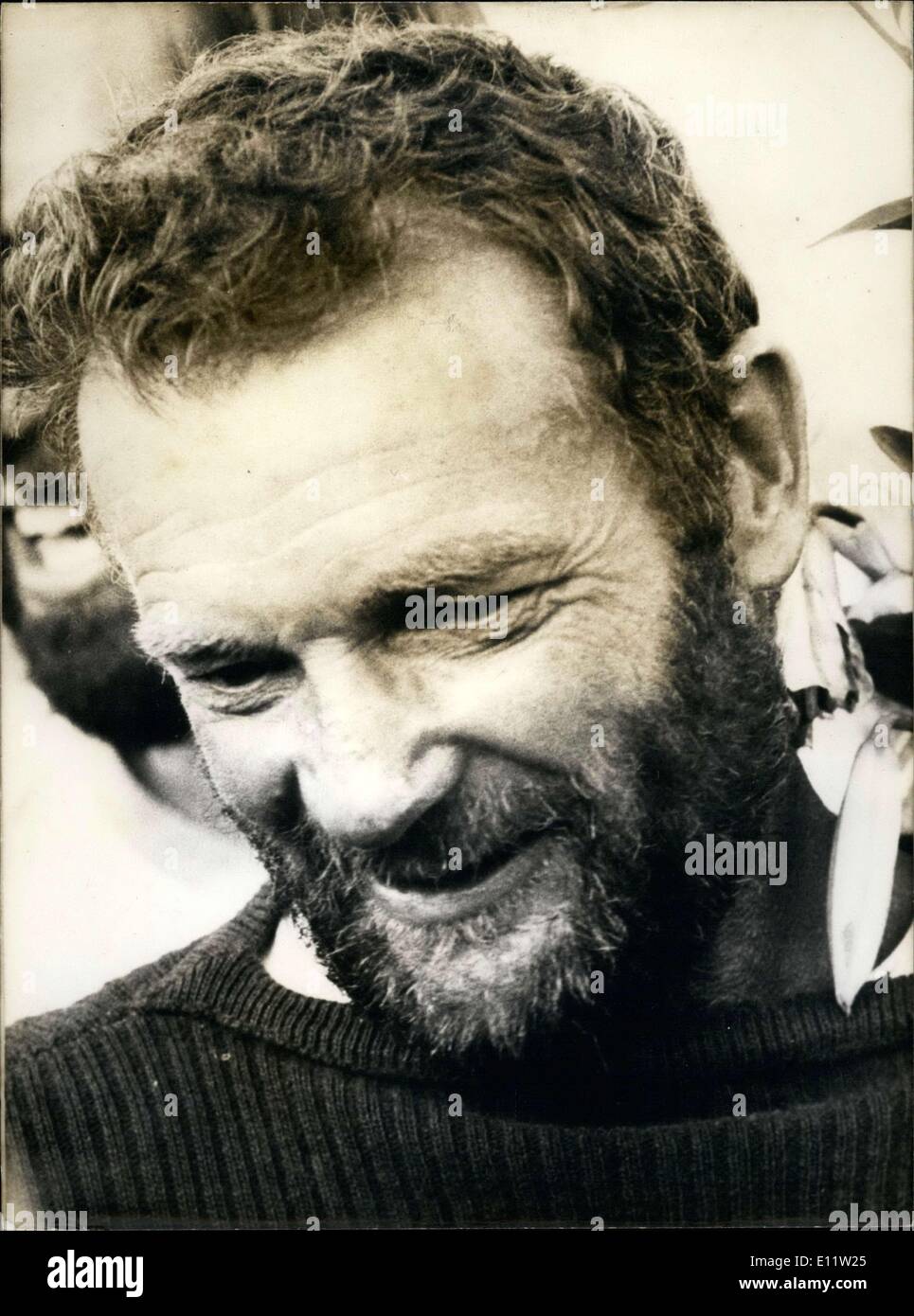 Juillet 31, 1980 - le portrait d'Eric Tabarly Banque D'Images