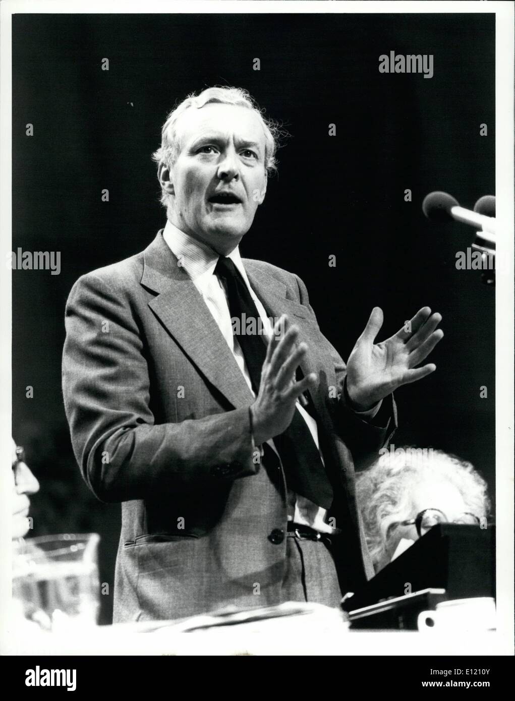 09 septembre, 1981 - Conférence du Parti travailliste Tony Benn : aborder la conférence à Brighton le lundi 28 septembre. Banque D'Images