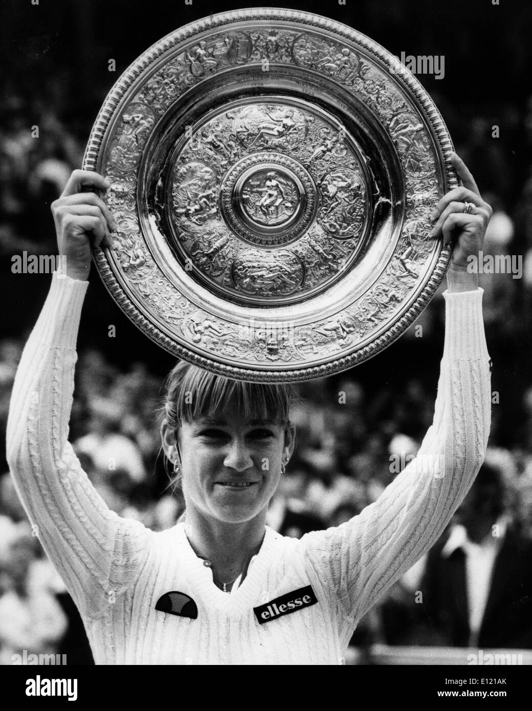 Jul 03, 1981 ; London, England, UK ; Tennis star Chris Evert remporte la finale dames à Wimbledon. Banque D'Images