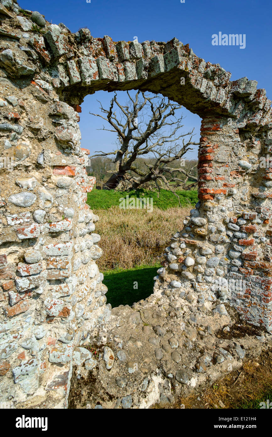 Baconsthorpe 'Château' situé près du village de Baconsthorpe dans 'North Norfolk' à environ 20 milles au NW de Norwich, UK Banque D'Images